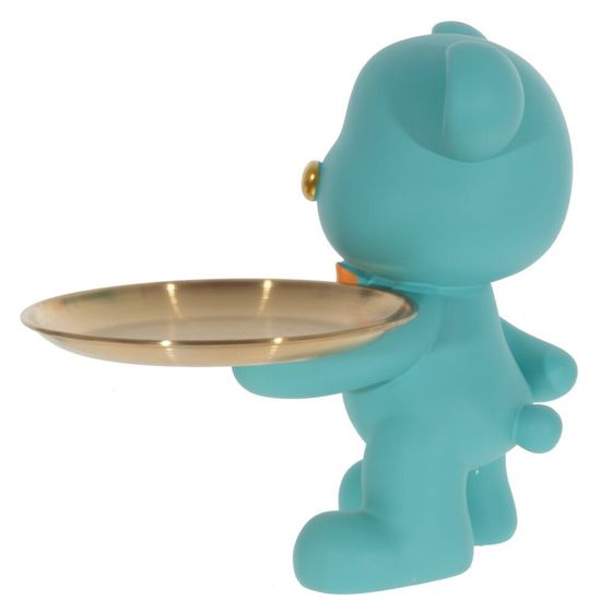 Фигурка декоративная "Медвежонок" с блюдом, L23 W23 H24 см