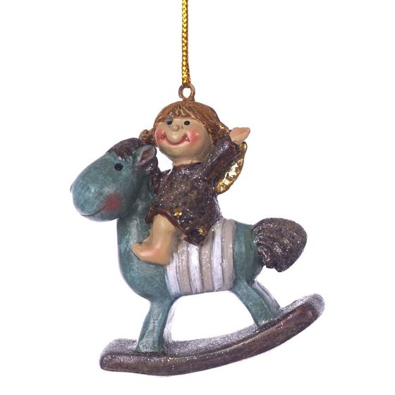 Фигурка декоративная подвесная &quot;Ангел/ Дед Мороз&quot;, L5,5 W2 H6 см, 4в.