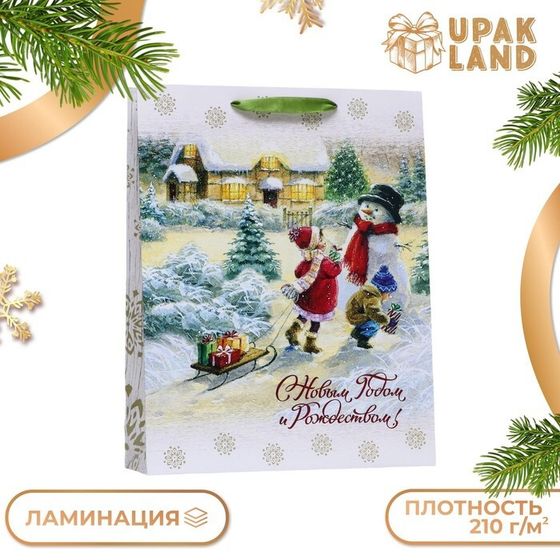 Пакет ламинированный вертикальный &quot;Друзья&quot;,33 х 42 х 10 см.