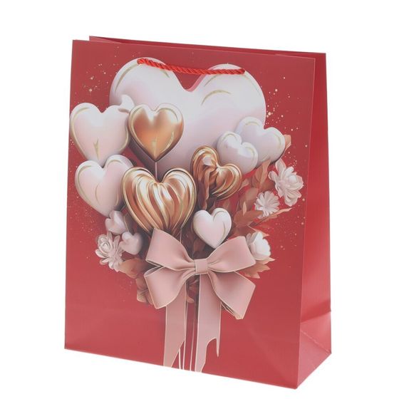 Пакет подарочный (бумага 210г/м2, блок микс 12шт), L26 W10 H32 см, 4в.