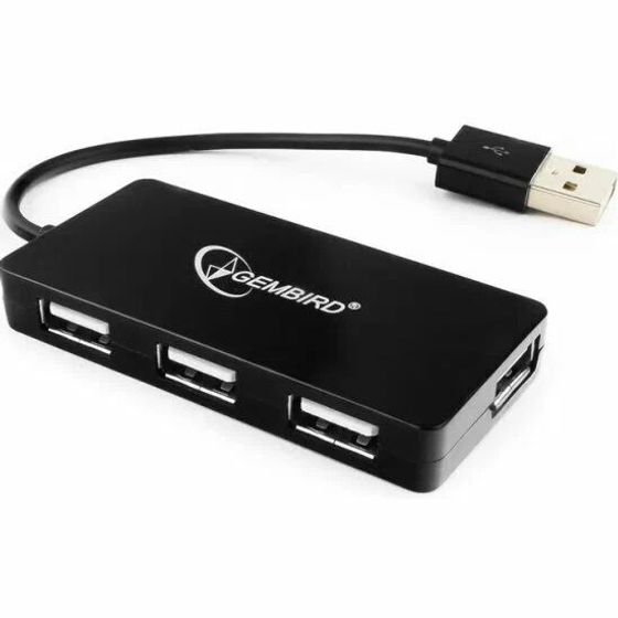 Разветвитель USB 2.0 Gembird UHB-U2P4-03 4порт. черный