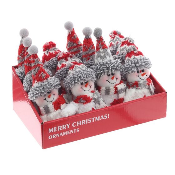 Снеговик подвесной, L11 W4 H15 см, 2в.