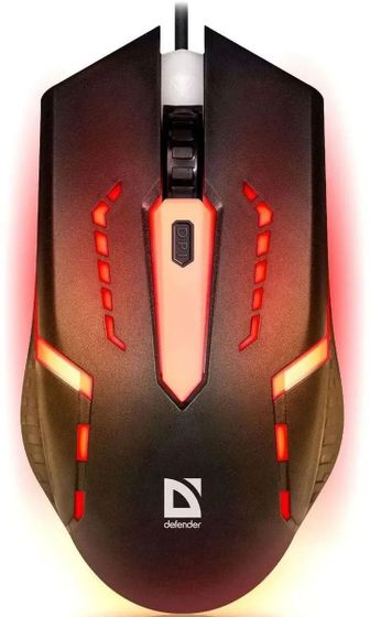 Мышь Defender Flash MB-600L черная оптическая проводная игровая (1200dpi) (52600)