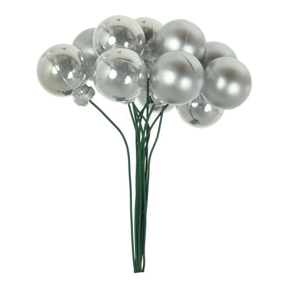 Набор из 12 шт, Изделие декоративное &quot;Ягоды&quot; (20мм), L9 W4 H15 см