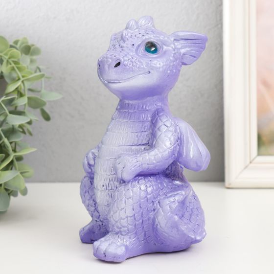 !09 Копилка "Дракончик" 18х10х10 см, цвет сиреневый