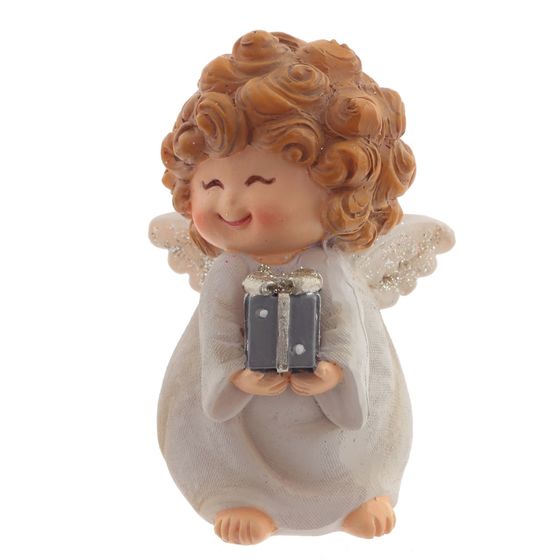 Фигурка декоративная "Ангелочек", L4 W4 H5,5 см, 4в.