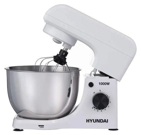 Миксер планетарный Hyundai HYM-S4451 4,5л 1000Вт белый/черный