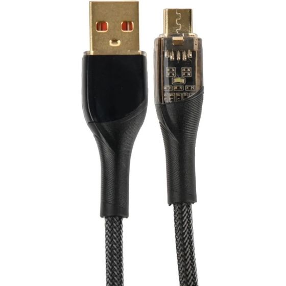 Кабель Perfeo USB А(m) - microUSB(m) PREMIUM нейлон 1м черный (U4020)