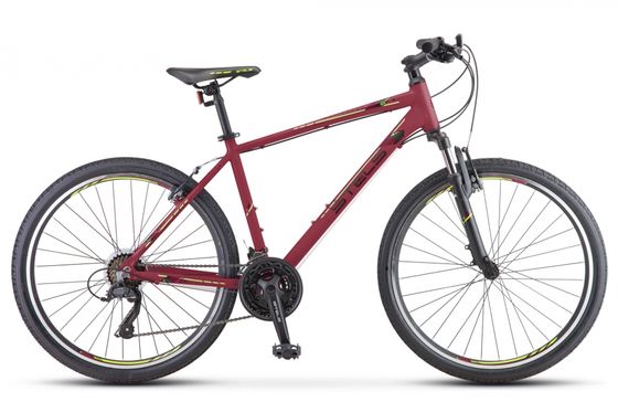 Велосипед Stels Navigator 590 V 26&quot; K010 рама 16&quot; бордовый/салатовый (LU094324/LU089787)