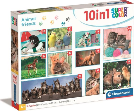 Clementoni CLE puzzle 10w1 SuperKolor Animal friends 20283