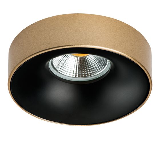 L01002723 Светильник LEVIGO MR16/HP16 ЧЕРНЫЙ МАТОВЫЙ/ЗОЛОТО (010027+510023)