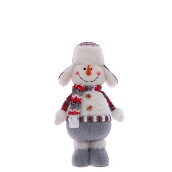 Игрушка набивная &quot;Снеговик&quot;, с колпаком, L24 W13 H56/40 см, 2в.