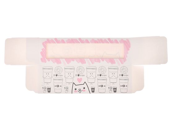 !09 Коробка складная для макарун (набор 4 штуки) &quot;Для хорошего настроения&quot; 18 х 5,5 х 5,5 см. кондитерская упаковка