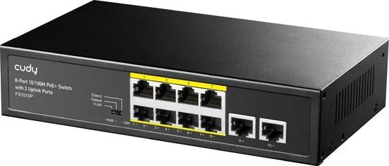 Коммутатор Cudy FS1010P (L2) 10x100Мбит/с 8PoE+120W неуправляемый