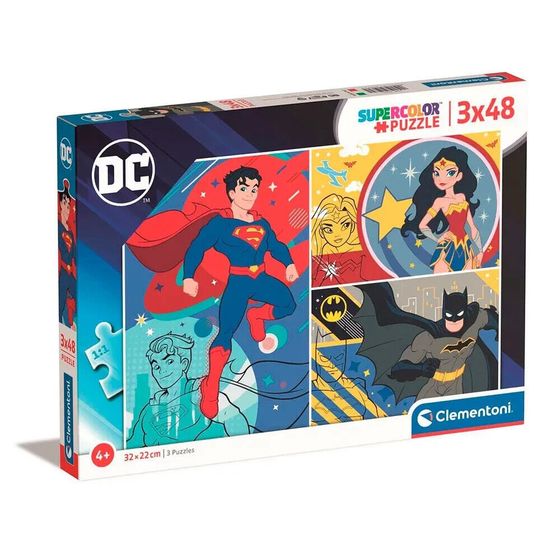 CLEMENTONI Puzzle 3X48 Pieces Super Color Dc Comics