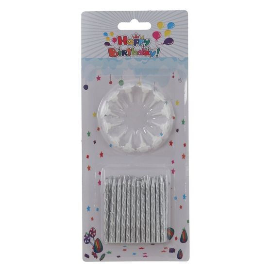 Набор из 24-х свечей для торта, D 0,5 см,L8,5 W1,5 H20 см