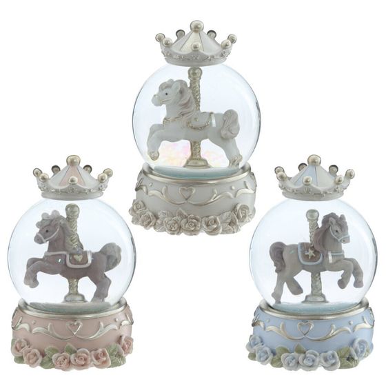 Фигурка декоративная в стекл шаре &quot;Карусель&quot;, D 6,5 см, L6,5 W6,5 H10 см, 3в.
