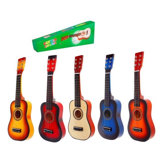 Музыкальная игрушка &quot;Гитара&quot; 58 см, 6 струн, медиатор, цвета МИКС
