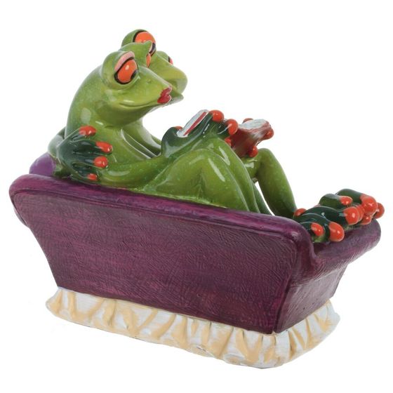 Фигурка декоративная &quot;Лягушки на диване&quot;, Д15 Ш8 В10 см