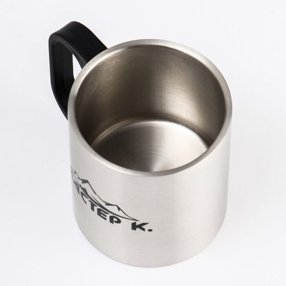 !09 Термокружка, серия: Туризм, "Мастер К", 180 мл, сохраняет тепло 2 ч, хром