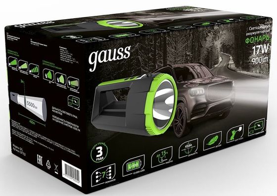 Прожектор Gauss GFL702 черный 17Вт лам.:светодиод. (GF702)