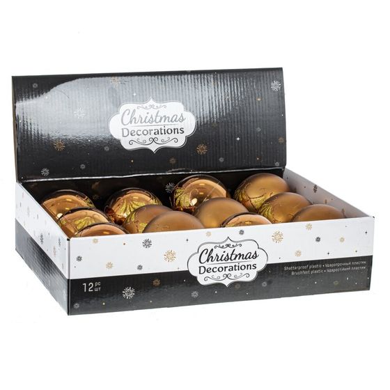 Набор из 12шт Украшение новогоднее &quot;Шар&quot;, D 8 см, L35 W27 H8,5 см
