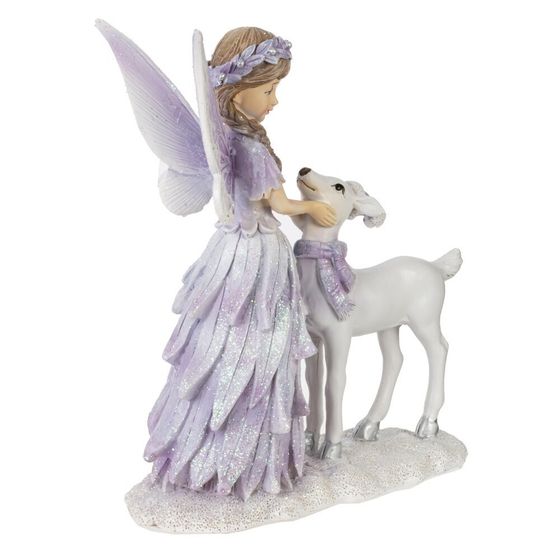 Фигурка декоративная &quot;Фея с олененком&quot;, L13 W6 H16,5 см