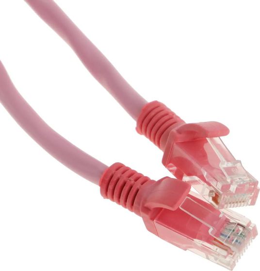 Патч-корд Cablexpert UTP 4 пары cat.5E CCA molded 2м розовый RJ-45(m) - RJ-45(m) (PP12-2M/RO)
