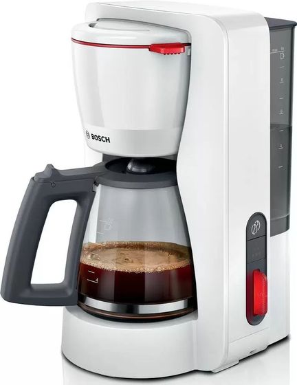 Кофеварка капельная Bosch TKA3M131 1200Вт белый