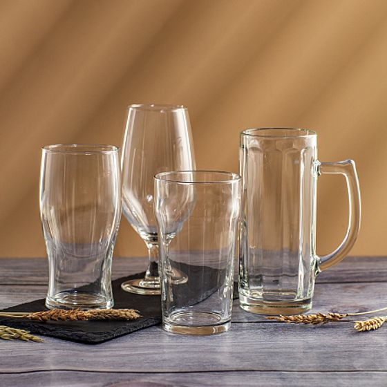 Набор стаканов ВРЕМЯ ДЕГУСТАЦИЙ КРАФТ БИР без декора 4шт