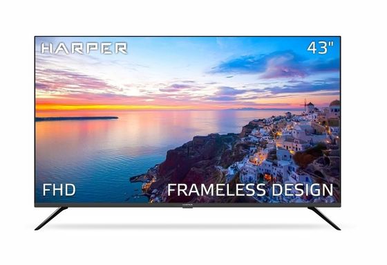 Телевизор LED 43&quot; Harper 43F660T черный безрамочный