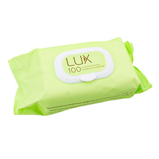 Салфетки влажные LUX №100 унив. с пластик. клапаном