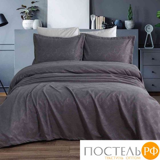 S0412/03 Покрывало EFOR Pique Bedspread BELKIS (240*260) с наволочками антрацит ANTRASIT