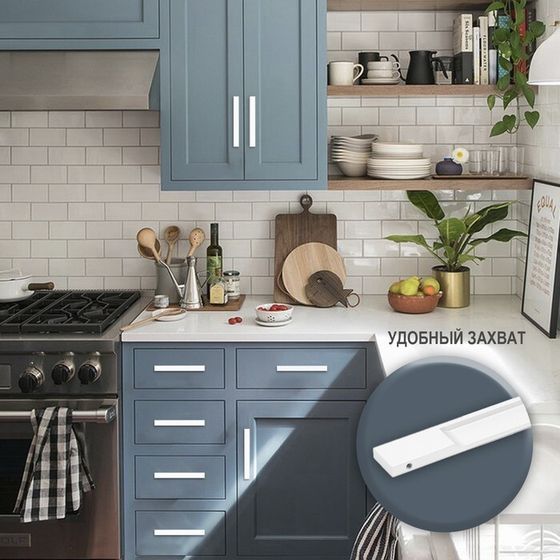 Ручка торцевая CAPPIO RP101WH, м/о 96 мм, цвет белый