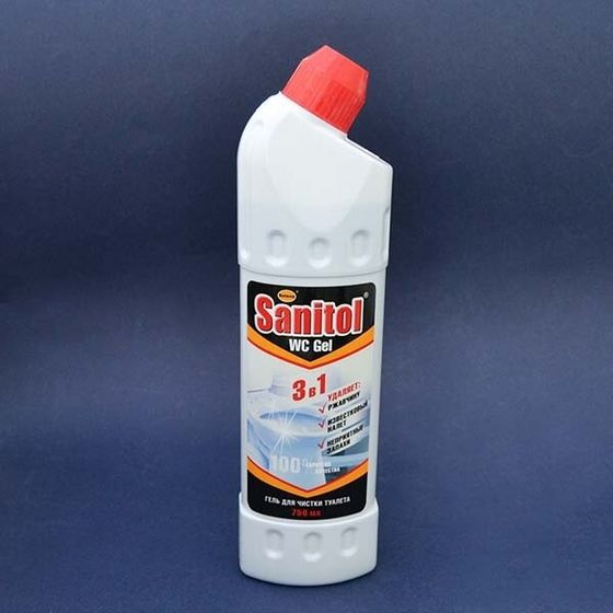 Sanitol WC гель для чистки туалета &quot;3 в 1&quot; 750 мл.