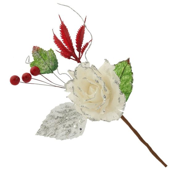 Цветок искусственный &quot;Роза&quot;, L15 W9 H35 см, 2в.