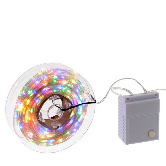 Электрогирлянда &quot;Роса&quot;, L50м, 500 LED, мультицв, 8 тип свеч, 7W, шнур прозр леска, IP20