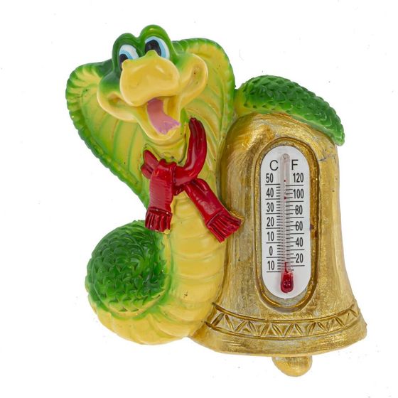 Магнит с термометром &quot;Змея&quot;, L4,5 W3 H7,5 см, 6в.