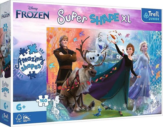 Trefl Puzzle 160 деталей Super Shapes XL Откройте для себя мир Frozen