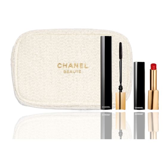 CHANEL Limited Edition Mascara Lipstick Makeup Sets Easy-to-Blend Contouring 2g+6g+Makeup Bag