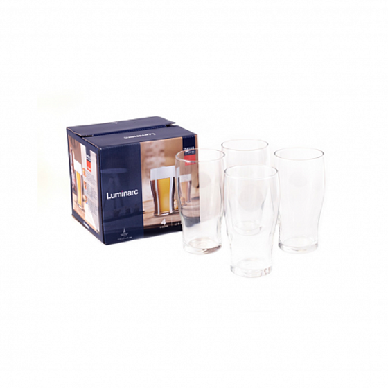 Набор стаканов для пива ВРЕМЯ ДЕГУСТАЦИЙ ТЮЛИП 350мл 4шт