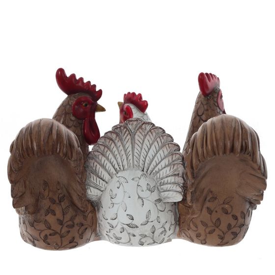 Фигурка декоративная &quot;Курица с петухами&quot;, L22 W15 H15 см