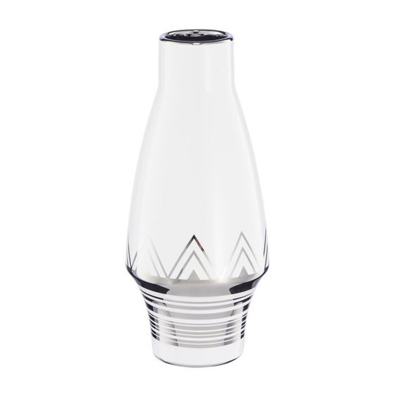 Декоративная ваза «Геометрия», 11×11×25 см, цвет белый с серебром