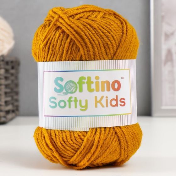 Пряжа 100% акрил &quot;Softy Kids&quot; 90м ±5м 50 гр цвет 55 янтарный