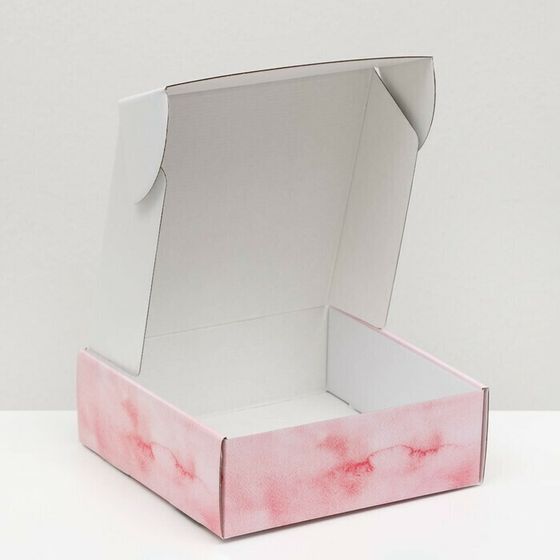 !НАБОР 2 ШТУКИ - Коробка самосборная &quot;Нежная любовь&quot;, 23 х 23 х 8 см