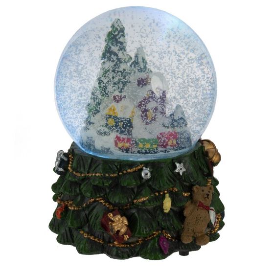 Фигурка декор в стекл шаре &quot;Домики&quot; (подсв, муз, вьюга, AAAх3 н/п), D 9.5 см, L11,5 W11,5 H15,5 см