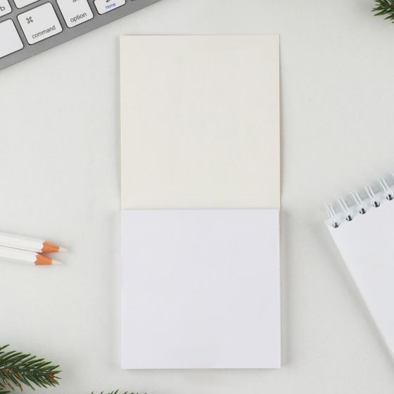 !09 Комплект из 2-х наборов - Подарочный набор новогодний, блокнот 9×9 см, ручка пластик «Это не я, это дед мороз»