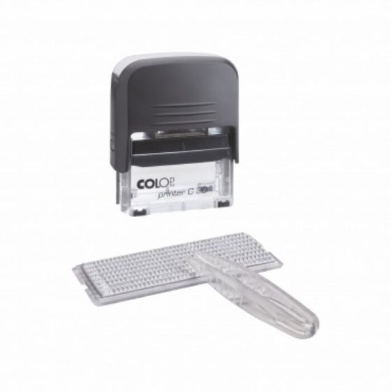 Штамп автоматический самонаборный COLOP Printer С30/1-SET Compact, 5 строк, 1 касса, чёрный