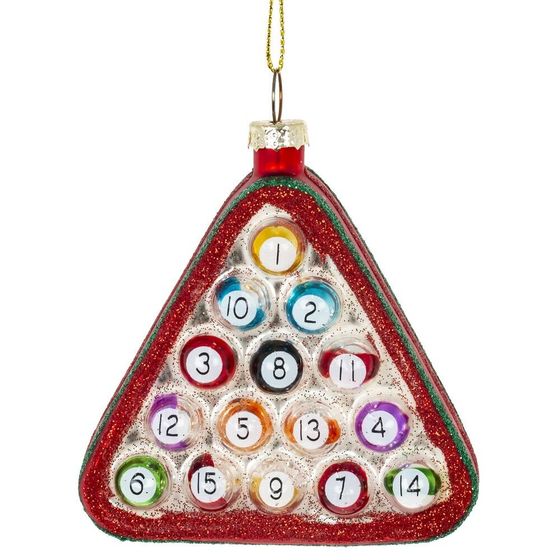 Украшение новогоднее "Бильярд", L8 W3 H9 см