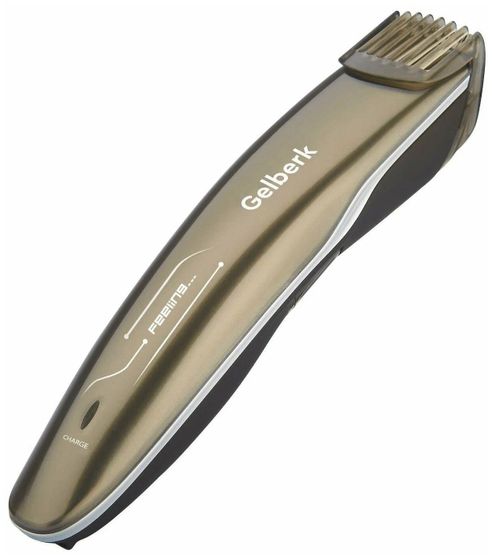 Машинка для стрижки Gelberk GL-HCR22 аккум./сеть (насадок 1шт) серебристый